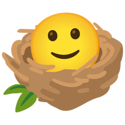 slightly smiling face and empty nest