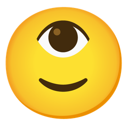 slightly smiling face and eye