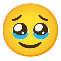 slightly smiling face and face holding back tears