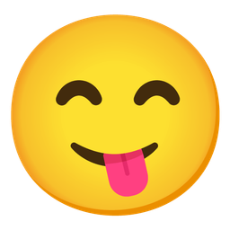 Slightly smiling face and Face savoring food