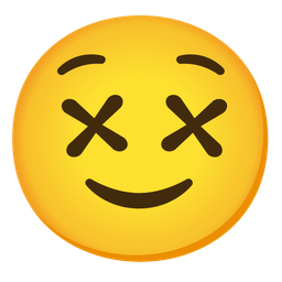 slightly smiling face and face with crossed-out eyes