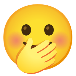 Slightly smiling face and Face with hand over mouth