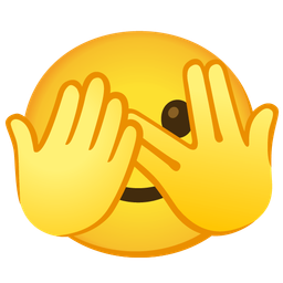 slightly smiling face and face with peeking eye