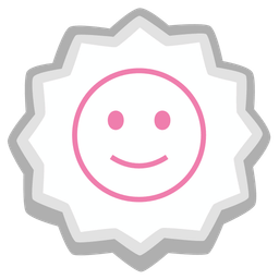 slightly smiling face and fish cake with swirl