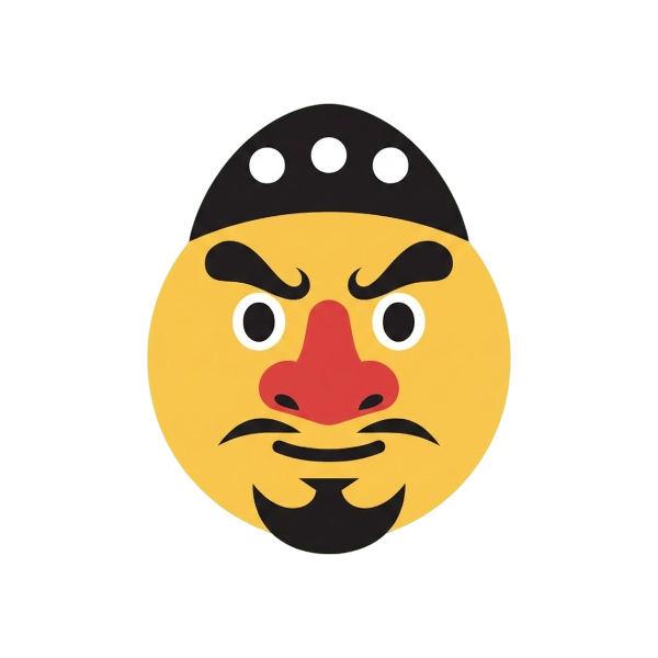 Slightly smiling face and Goblin