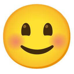 Slightly smiling face and Grinning face with big eyes