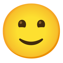 Slightly smiling face and Grinning face with smiling eyes