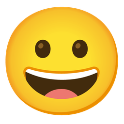 Slightly smiling face and Grinning face