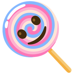 slightly smiling face and lollipop