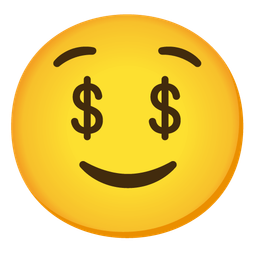Slightly smiling face and Money-mouth face
