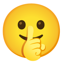 slightly smiling face and shushing face