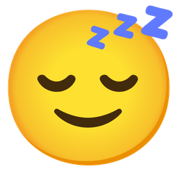 slightly smiling face and sleeping face