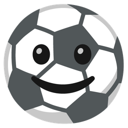 slightly smiling face and soccer ball