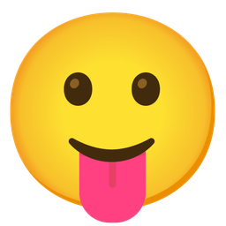 Slightly smiling face and Squinting face with tongue