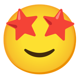 Slightly smiling face and Star-struck