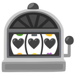 slot machine and black heart