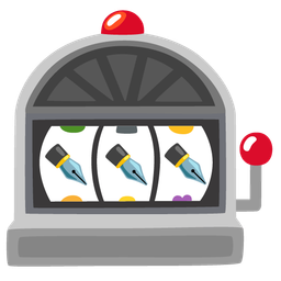 slot machine and black nib