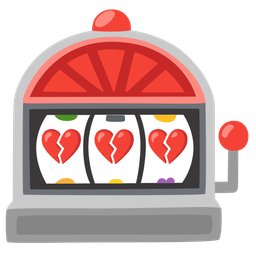 slot machine and broken heart