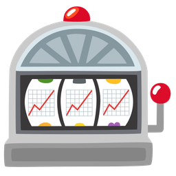 slot machine and chart increasing