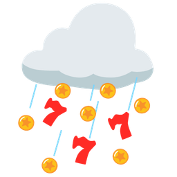 slot machine and cloud with rain