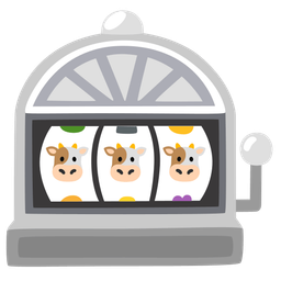 slot machine and cow face