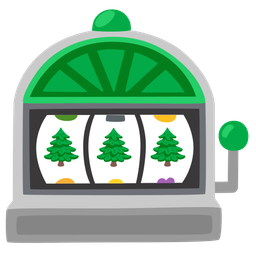slot machine and evergreen tree