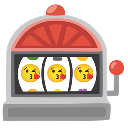 Slot machine and Face blowing a kiss