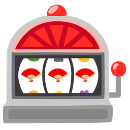 slot machine and folding hand fan