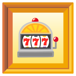 slot machine and framed picture