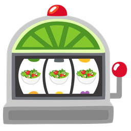 slot machine and green salad