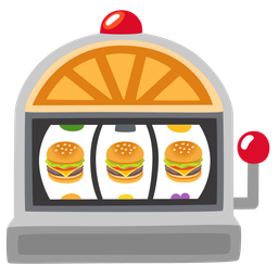 slot machine and hamburger