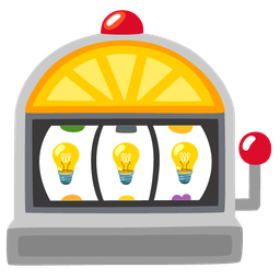 slot machine and light bulb