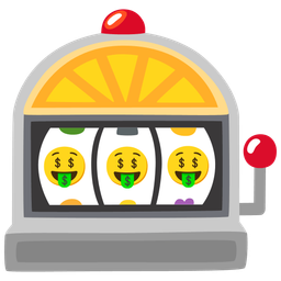 Slot machine and Money-mouth face