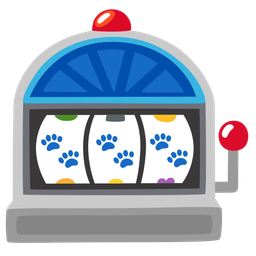 slot machine and paw prints