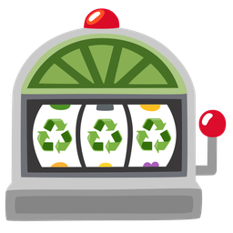 slot machine and recycling symbol