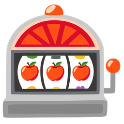 slot machine and red apple