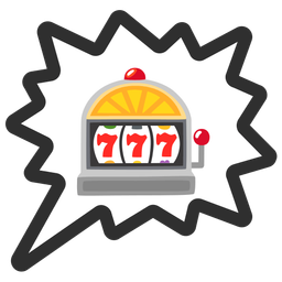 slot machine and right anger bubble