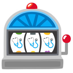 slot machine and stethoscope