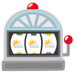 slot machine and sun behind cloud