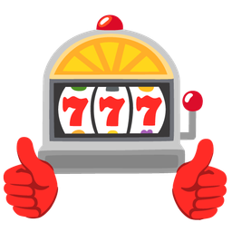 slot machine and thumbs up