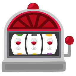 slot machine and wine glass