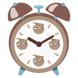 sloth and alarm clock