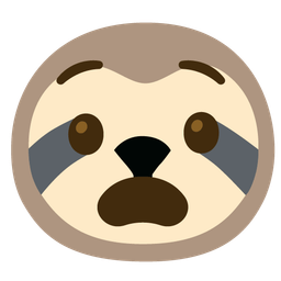 sloth and anguished face
