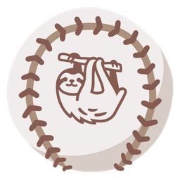 sloth and baseball