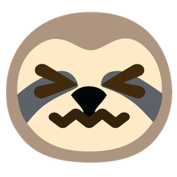 sloth and confounded face