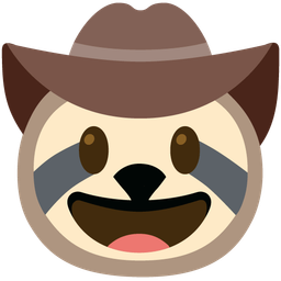 sloth and cowboy hat face