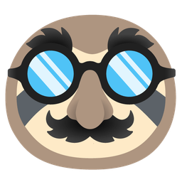 sloth and disguised face