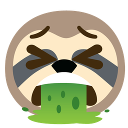 sloth and face vomiting