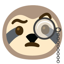 Sloth and Face with monocle