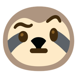 sloth and face with raised eyebrow